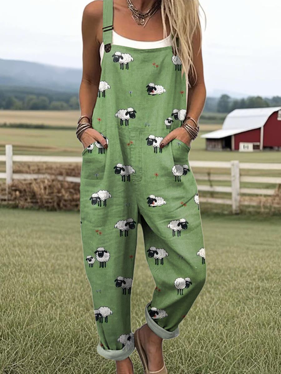 High Casual printed jumpsuit for women | Whimsical Sheep