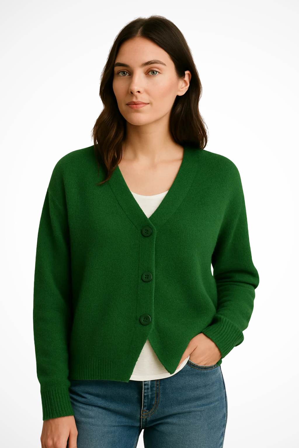 Spring button-front everyday cardigan for women | Nora -3