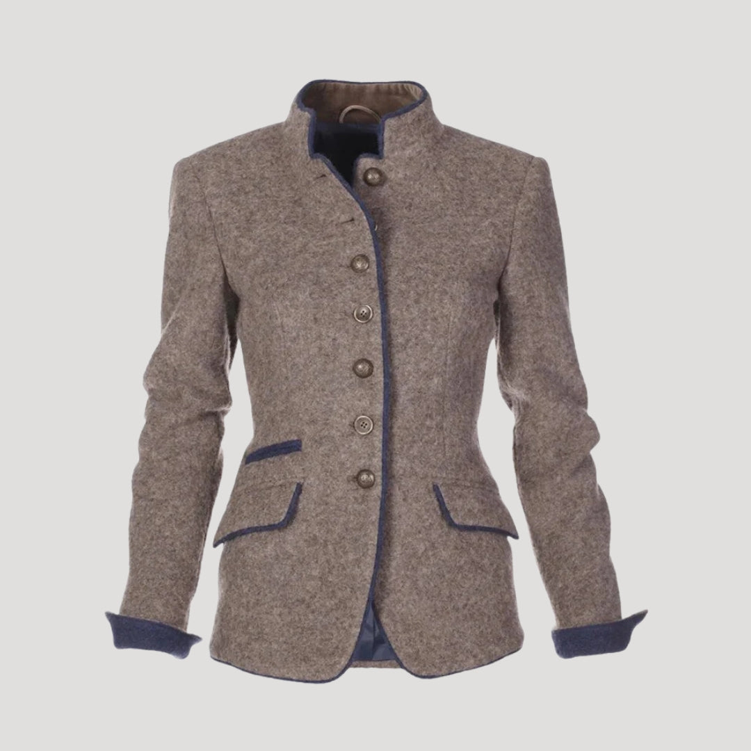 City Tweed jacket with fitted silhouette for women | Elowen