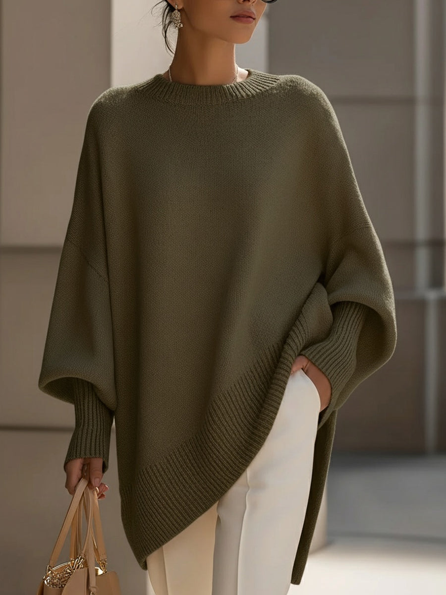 Relaxed cosy oversized knit sweater for women | Melody -11