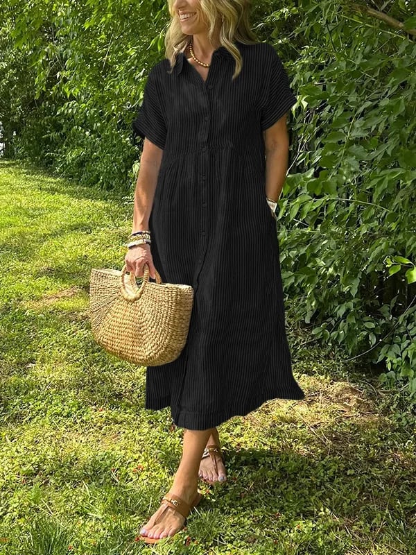 Flowing relaxed everyday maxi dress for women | Angela -8