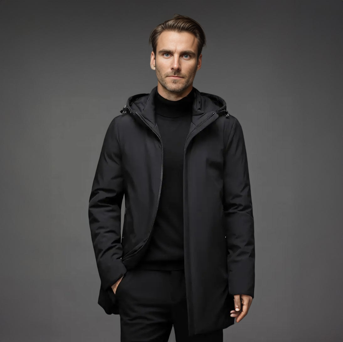 Styled Warm hooded winter parka for men | Mario