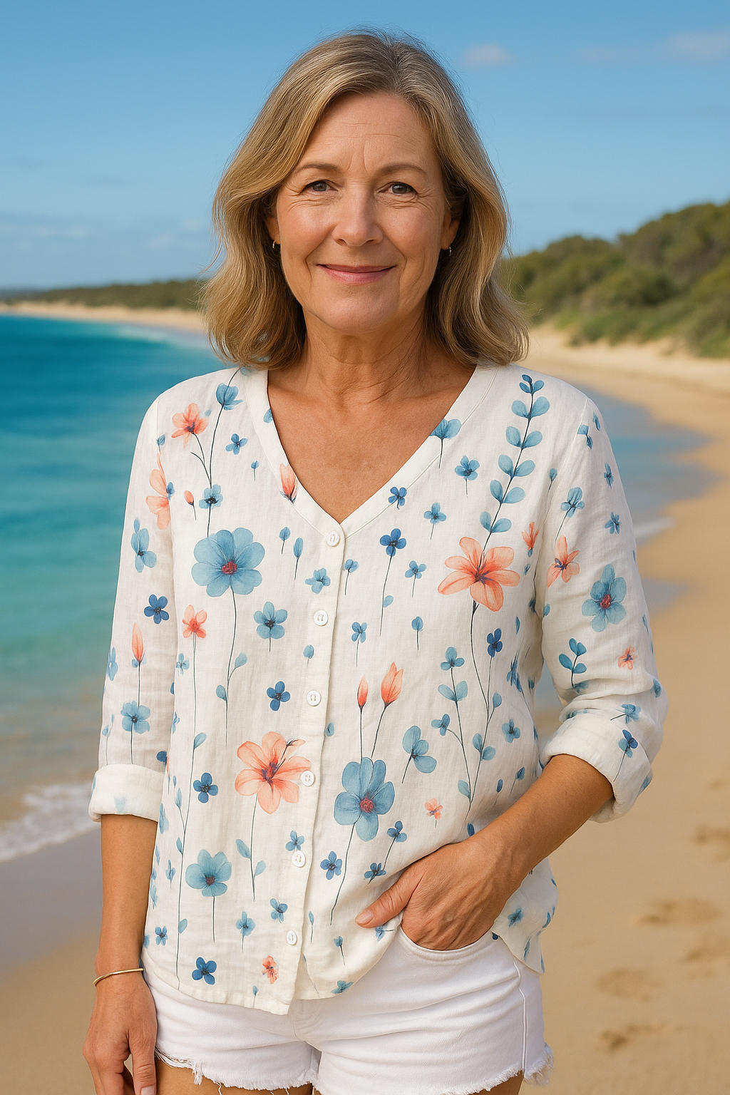 Embroidered Floral everyday top for women | June