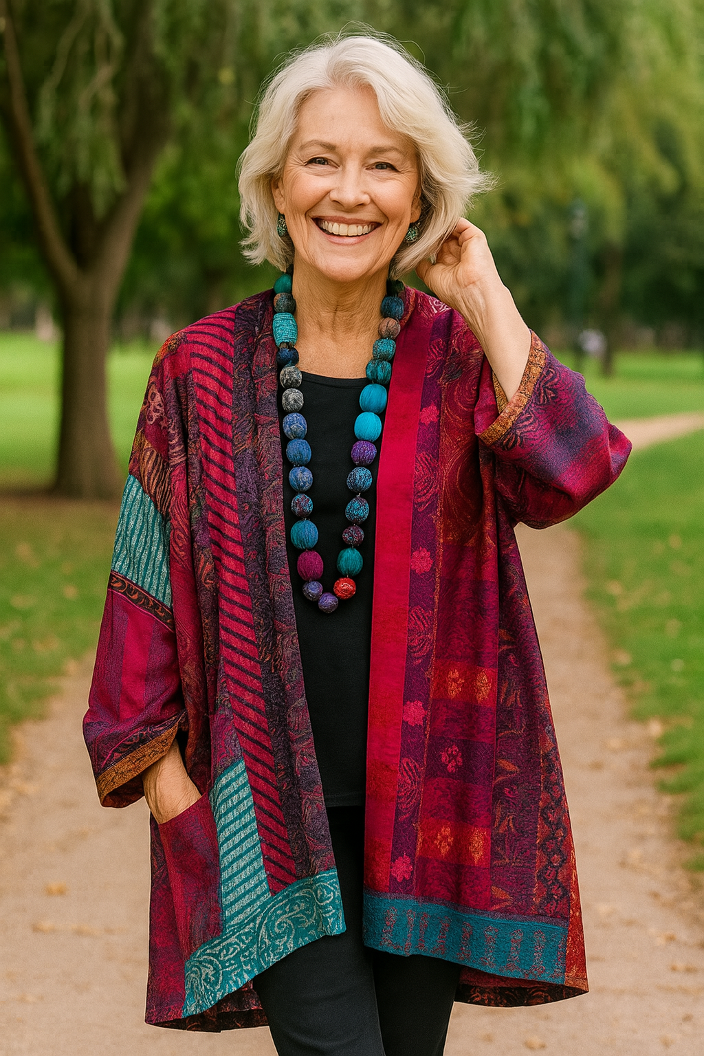 Velvety Astrid for women | Drape cardigan