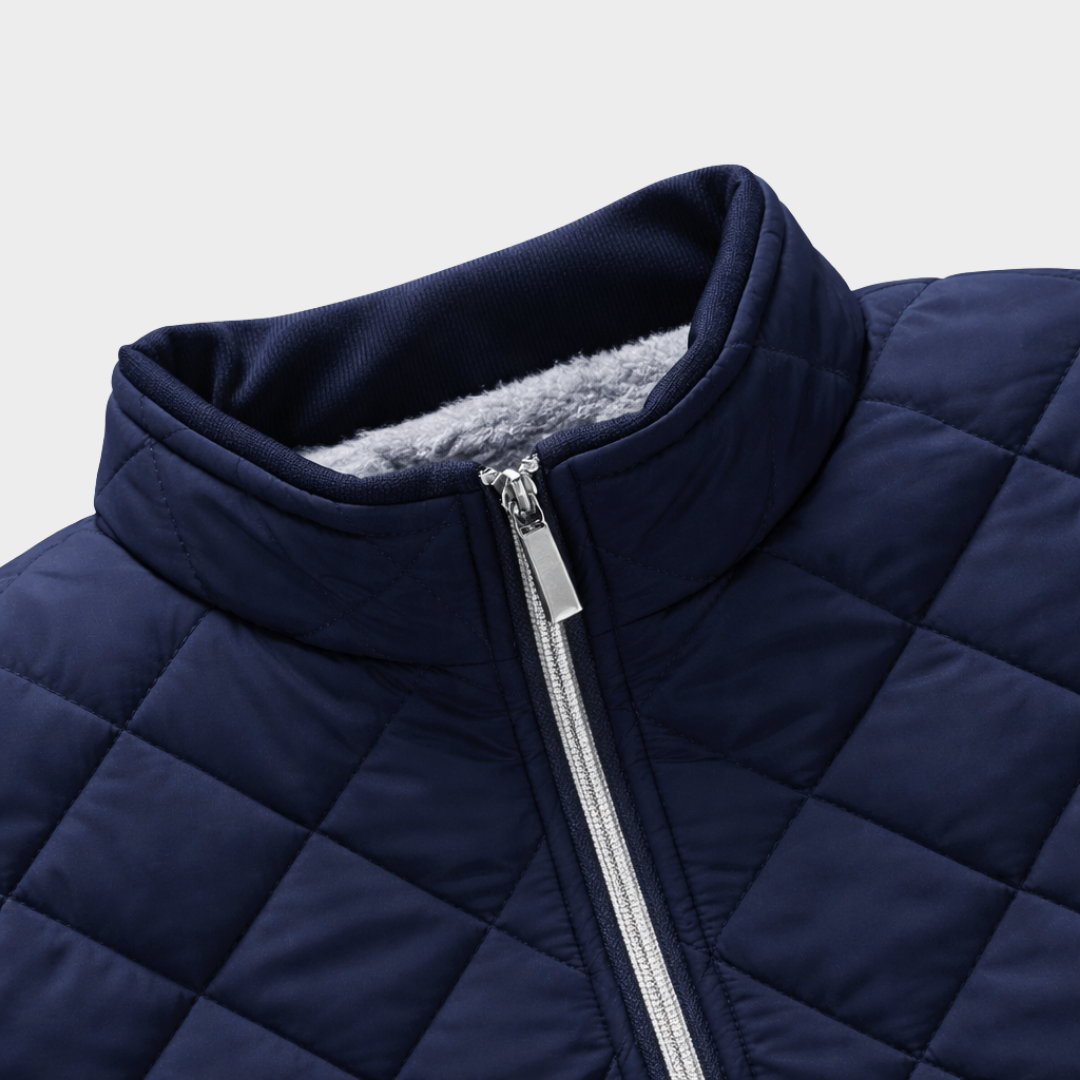 Fleece-lined quilted jacket for men | Hayes -5
