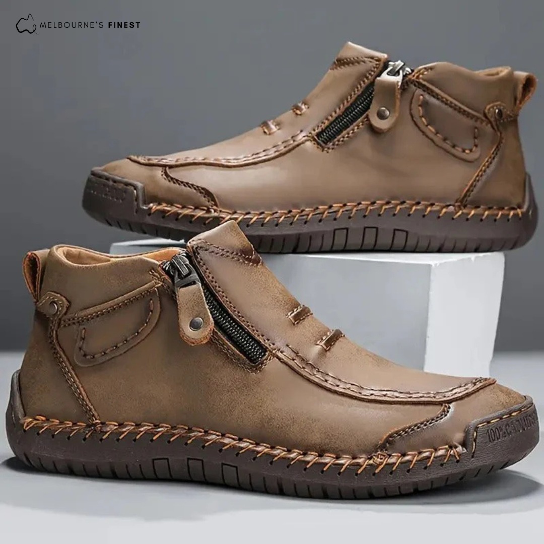 Supple Comfortable zip-up shoes for men | Orlin