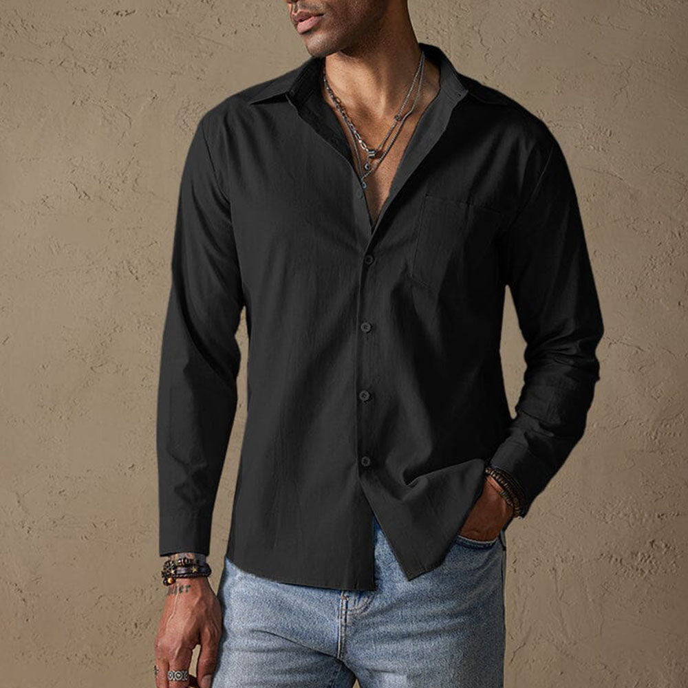 Seasonal Casual shirt with traditional collar for men | Matteo