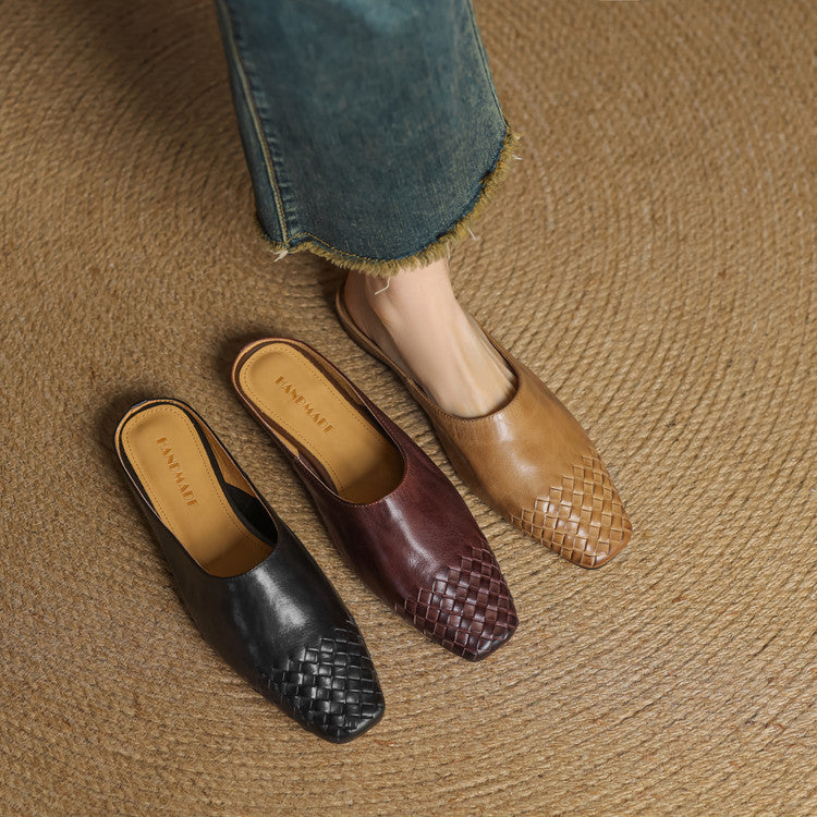 Elegant genuine leather slip-on mules for women | Dalvi -23