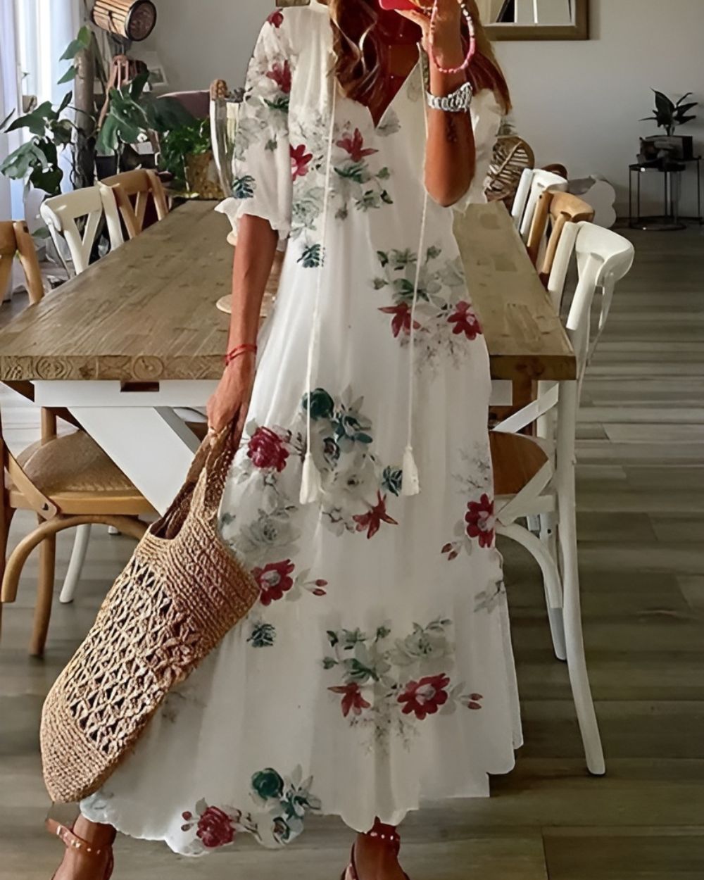 Boho relaxed everyday dress for women | Celina -8