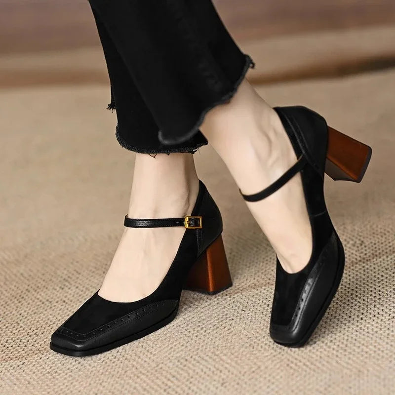 Classic everyday block heels for women | Terra -10