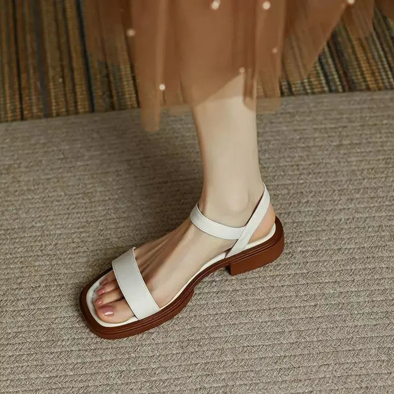 Refined everyday elegant slip-on sandals for women | Hester -7