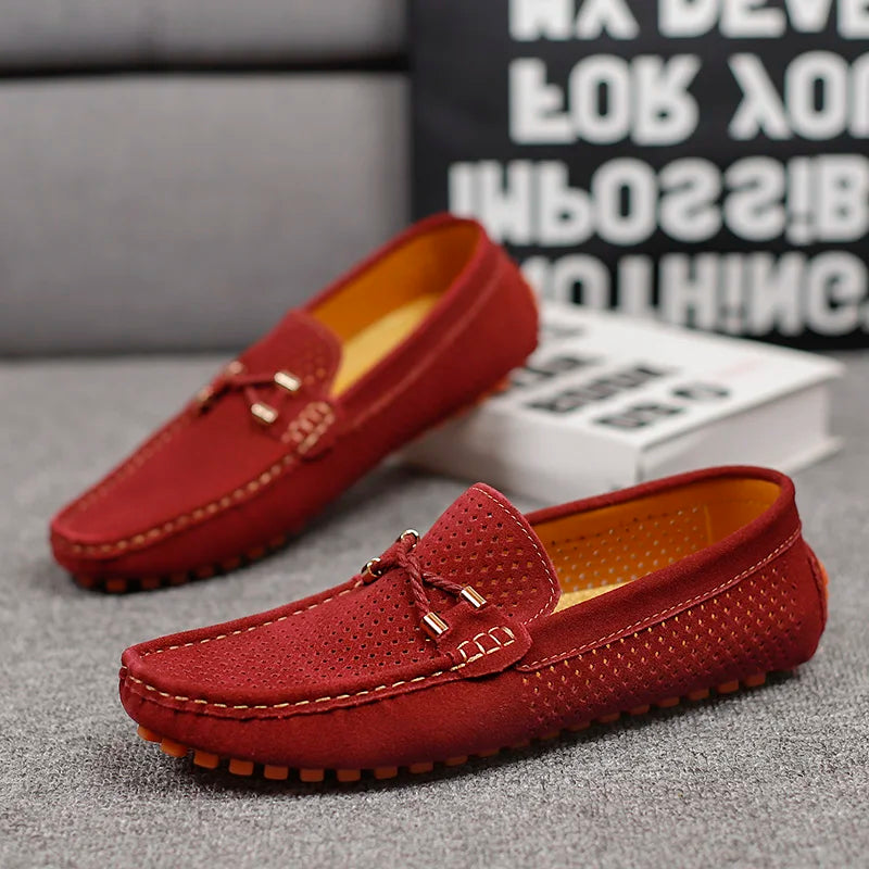 Smart perforated cushioned-insole loafers for men | Jorik -9