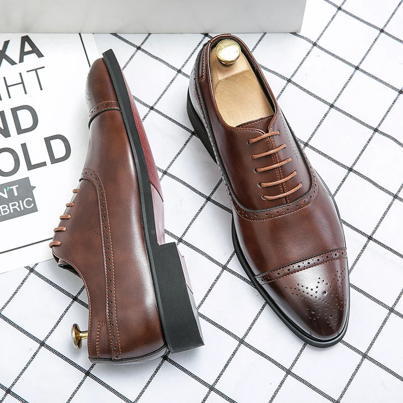 Classic cap-toe brogue oxford shoes for men | Royal -3
