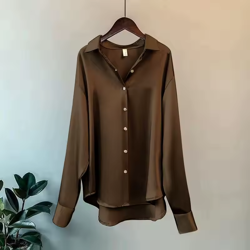 Elegant silk everyday blouse for women -7