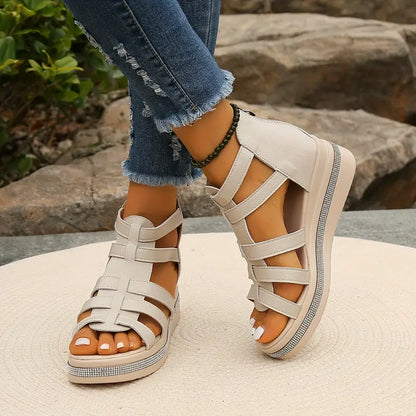 Comfortable orthopedic gladiator strap sandals for women | Capri -2