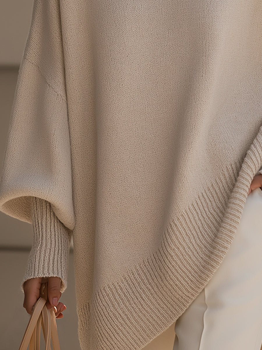 Relaxed cosy oversized knit sweater for women | Melody -3