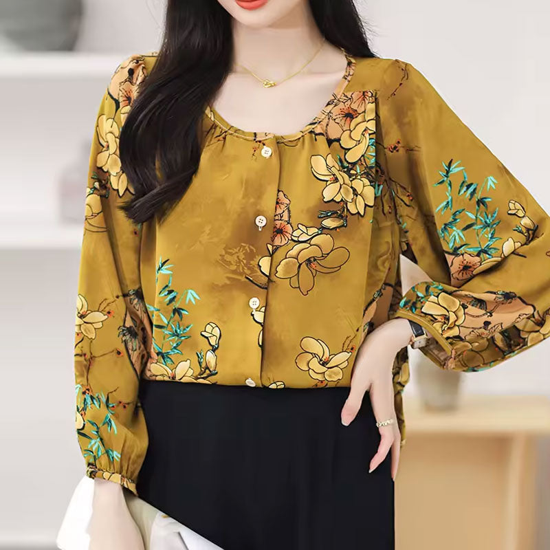 Classic long-sleeve everyday blouse for women | Abigail -7