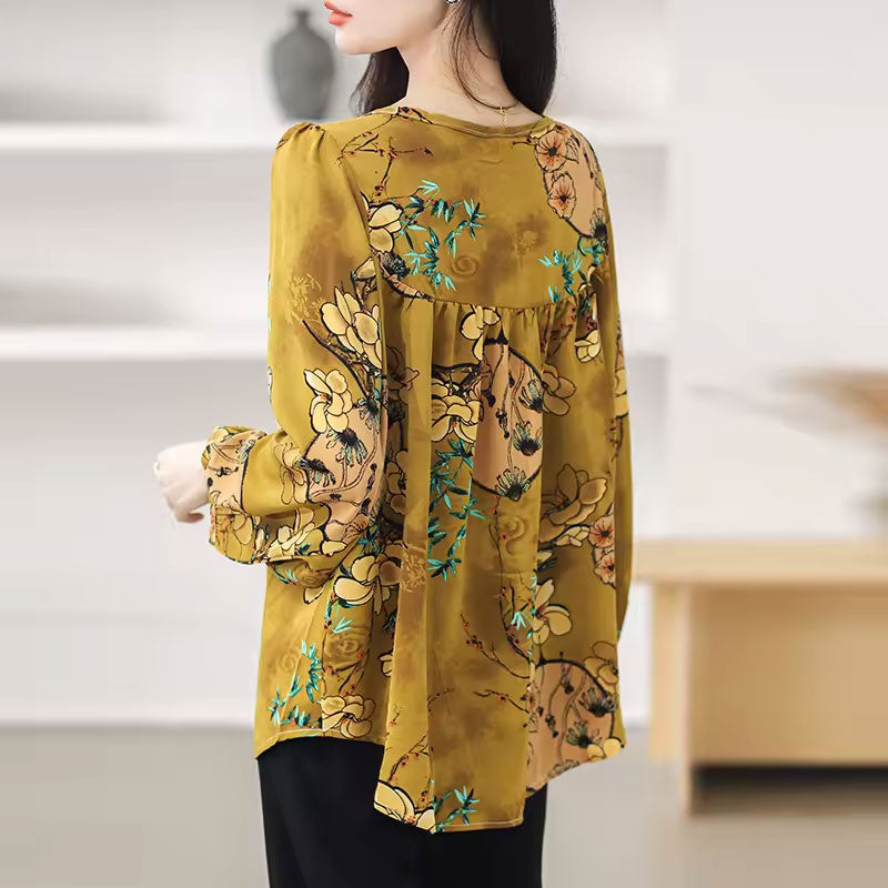 Classic long-sleeve everyday blouse for women | Abigail -3