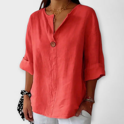 Stylish V-neck everyday blouse for women | Nicole -4