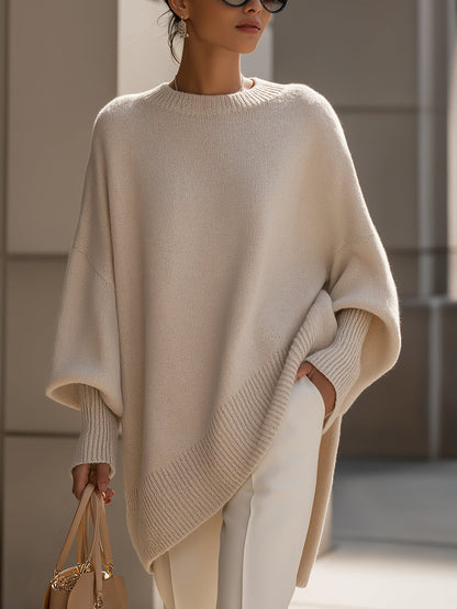 Relaxed cosy oversized knit sweater for women | Melody -1