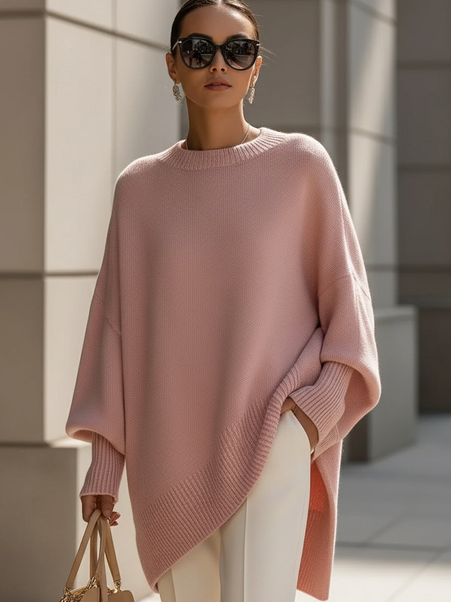 Relaxed cosy oversized knit sweater for women | Melody -6