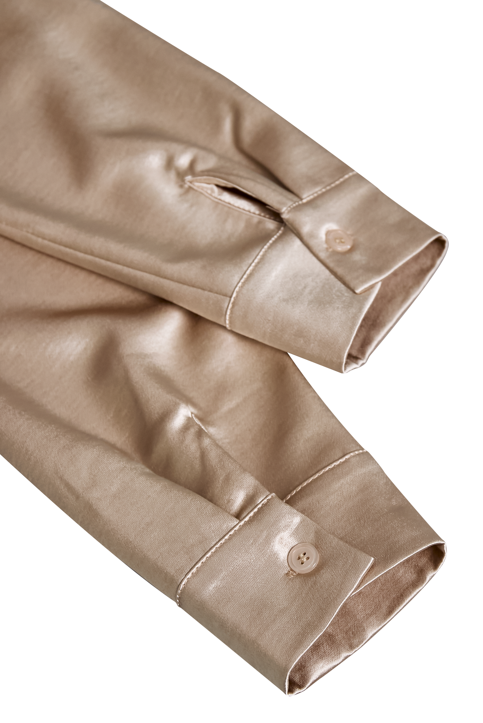 Elegant draped-neckline satin blouse for women -12