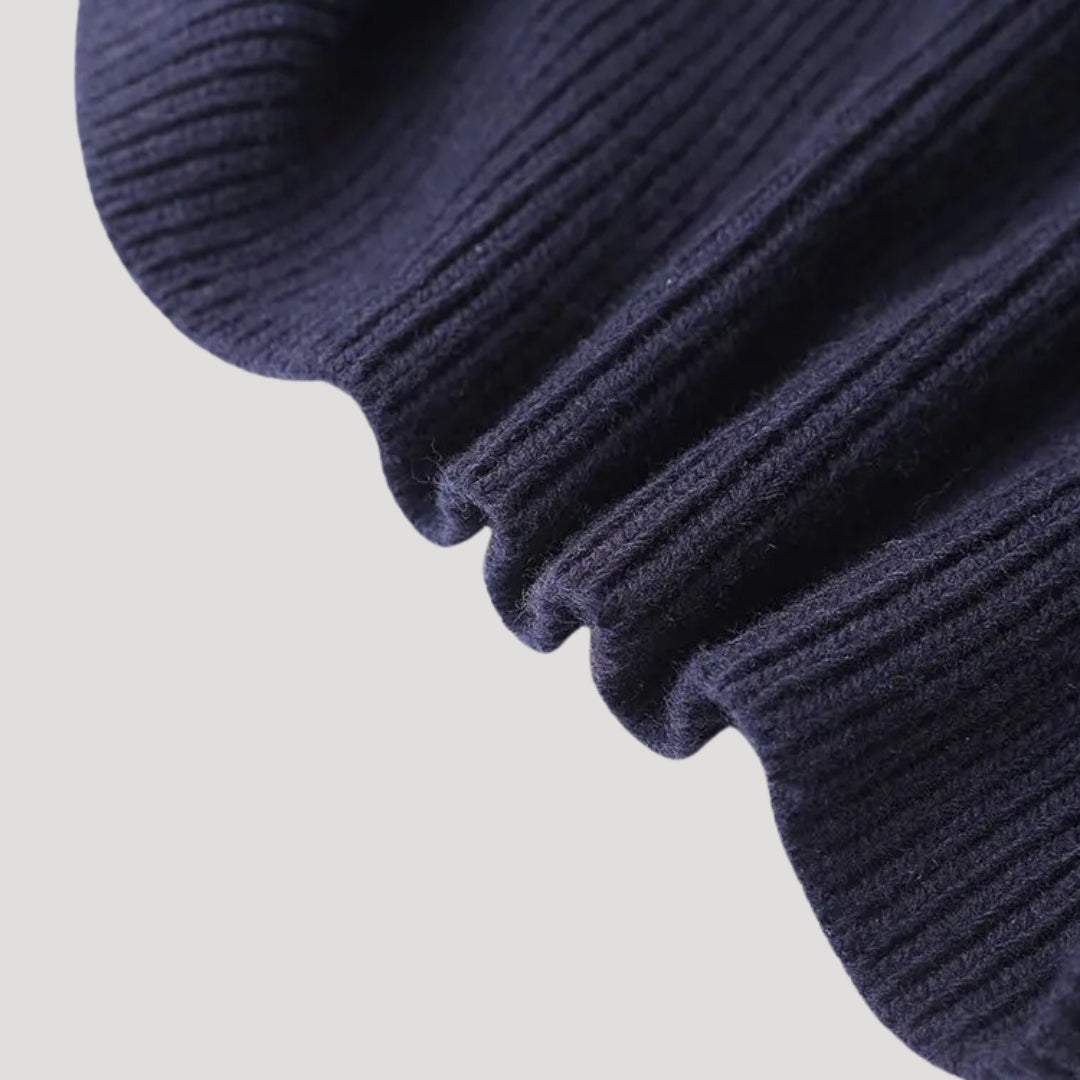 Cabled Knit cardigan with contrast trim for women | Selene