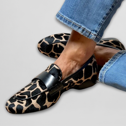 Leopard print cushioned loafers for women | Katie -2
