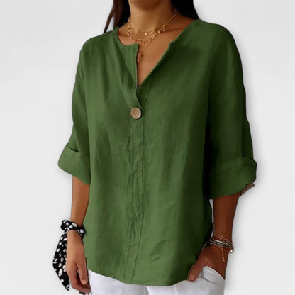 Stylish V-neck everyday blouse for women | Nicole -1