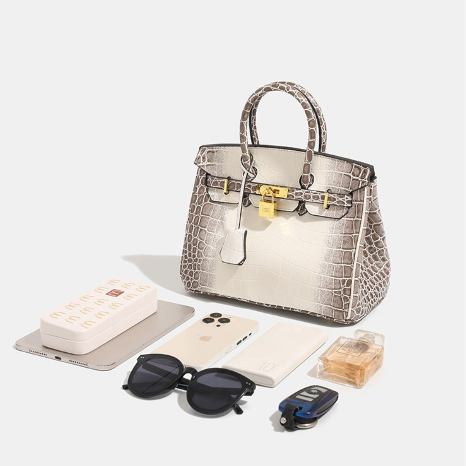 Structured luminous statement shoulder bag for women | Lumiere Imperiale -12