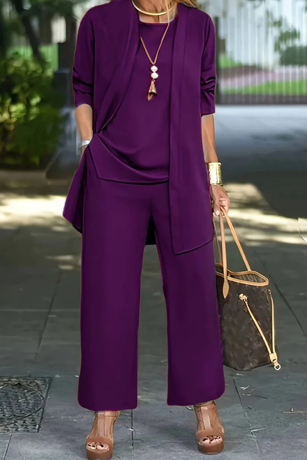 Elegant formal three-piece tailored set for women | Waverly -17