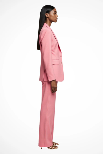 Tailored blazer and wide-leg trousers set for women | Liora -8