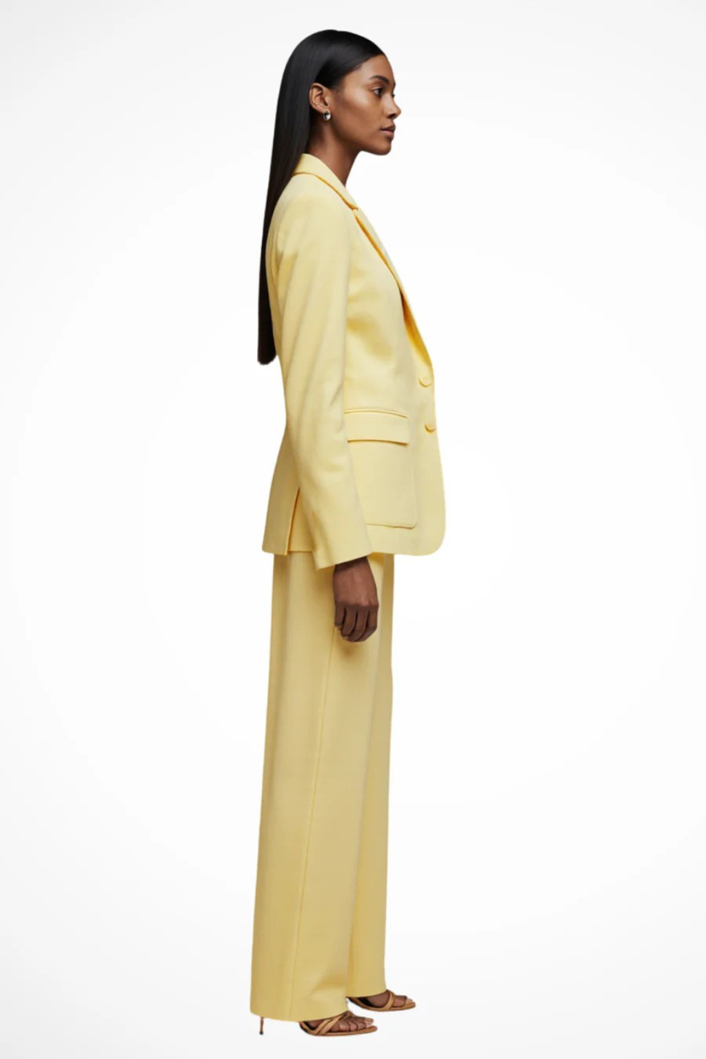 Tailored blazer and wide-leg trousers set for women | Liora -16