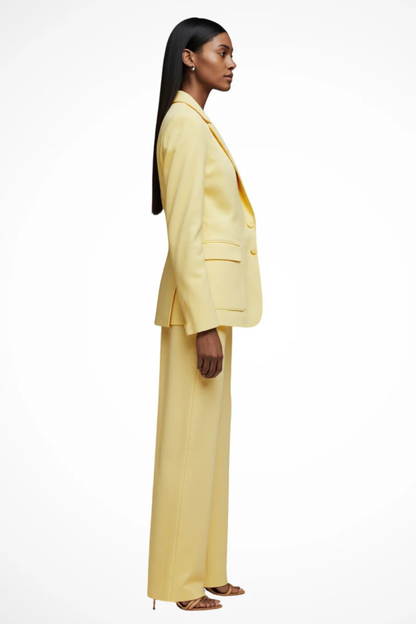 Tailored blazer and wide-leg trousers set for women | Liora -16