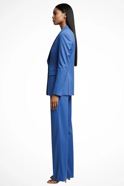 Tailored blazer and wide-leg trousers set for women | Liora -11