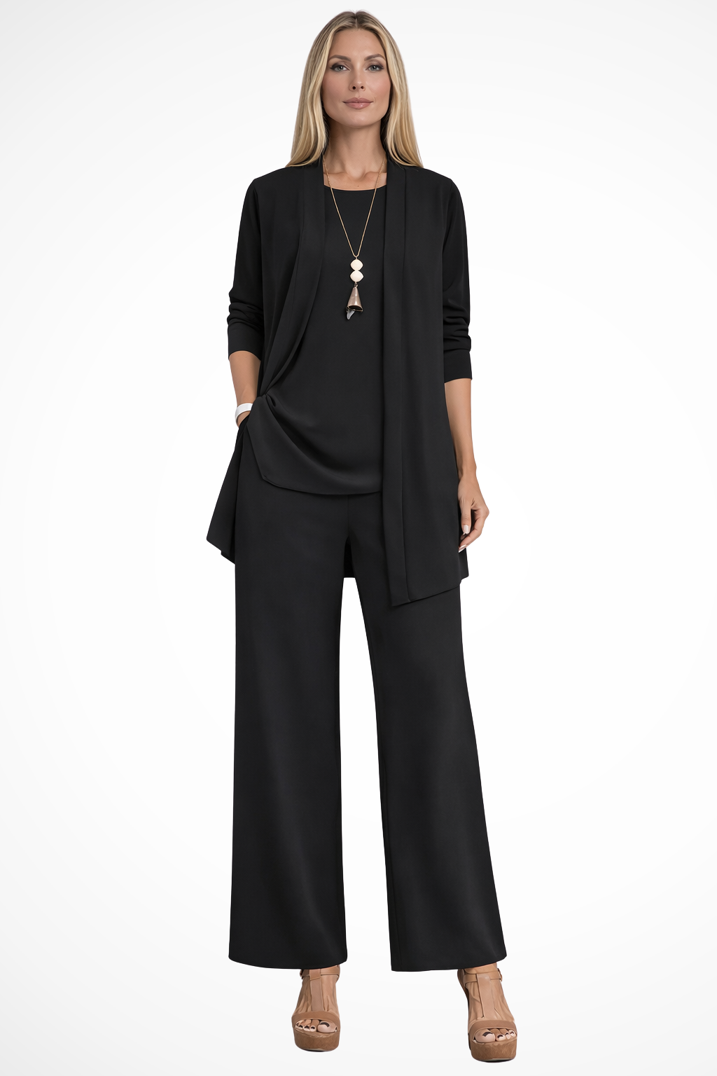 Elegant formal three-piece tailored set for women | Waverly -3