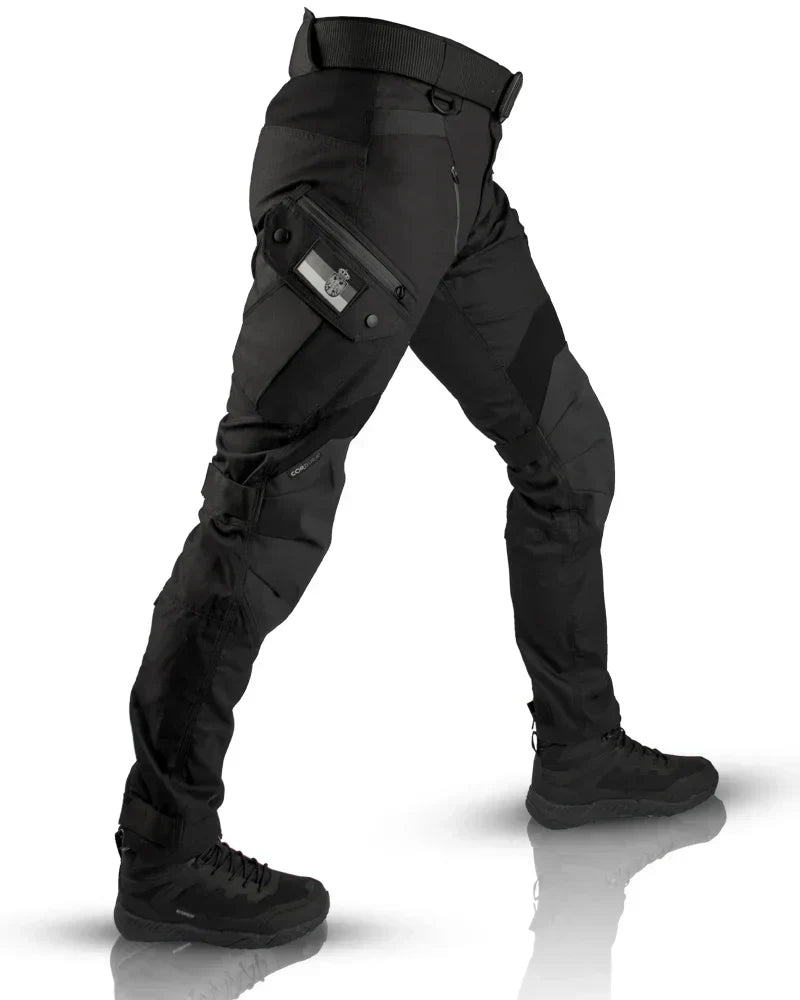 Waterproof tactical trousers with utility pockets for men | Carlton -1
