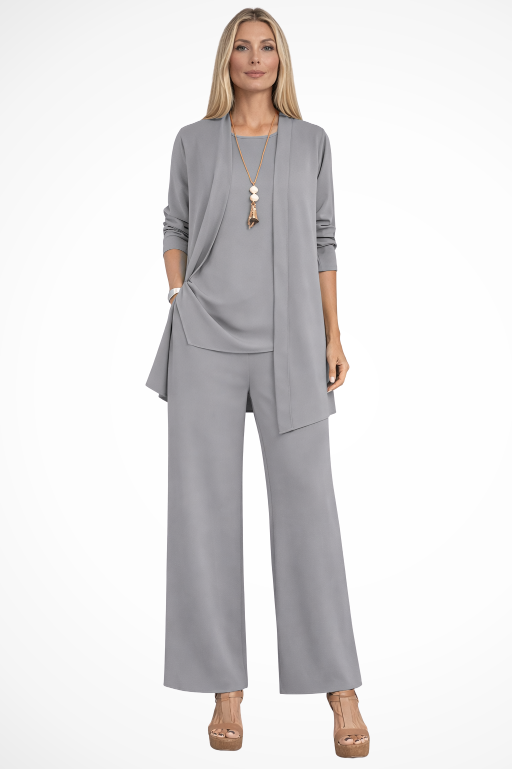 Elegant formal three-piece tailored set for women | Waverly -14