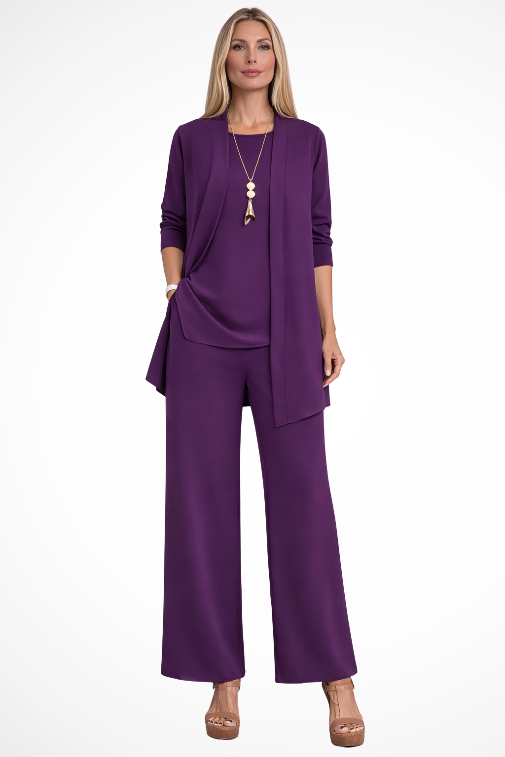 Elegant formal three-piece tailored set for women | Waverly -15