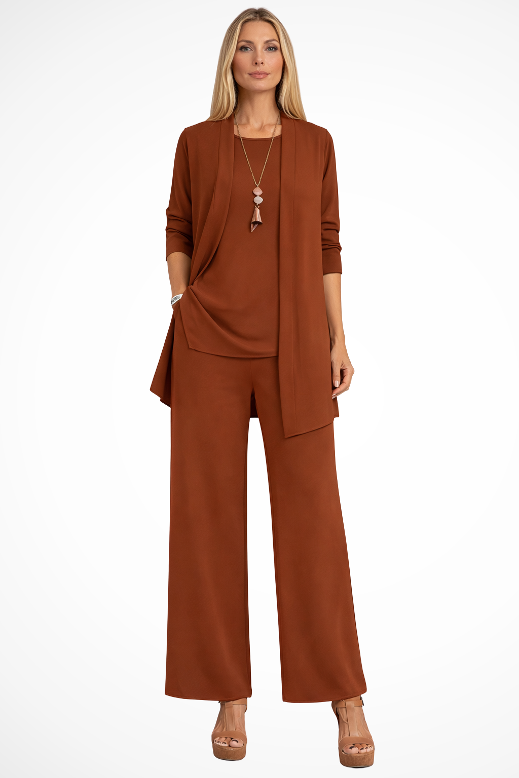 Elegant formal three-piece tailored set for women | Waverly -9