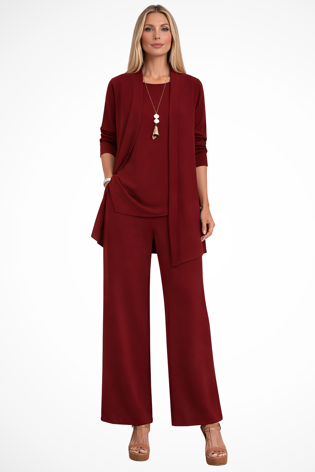 Elegant formal three-piece tailored set for women | Waverly -5