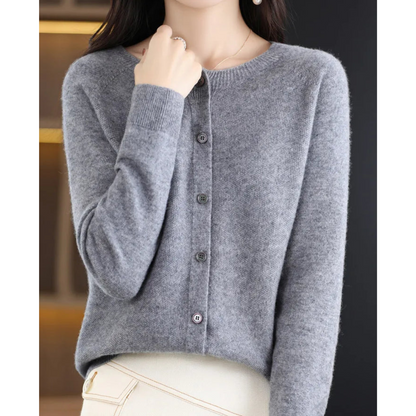 Soft cashmere open-front cardigan for women -13