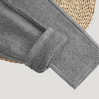 Cuffed Heritage herringbone tailored trousers for men | Alden