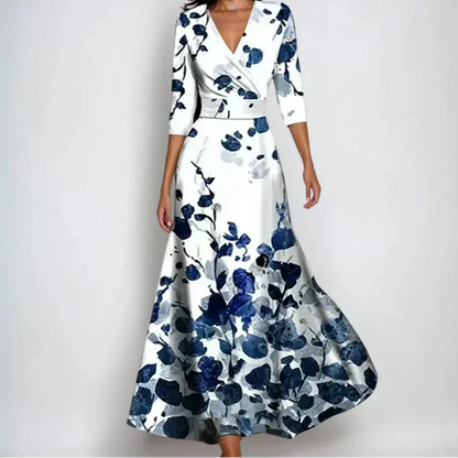 Tiered Floral dress with flowing silhouette for women | Emily
