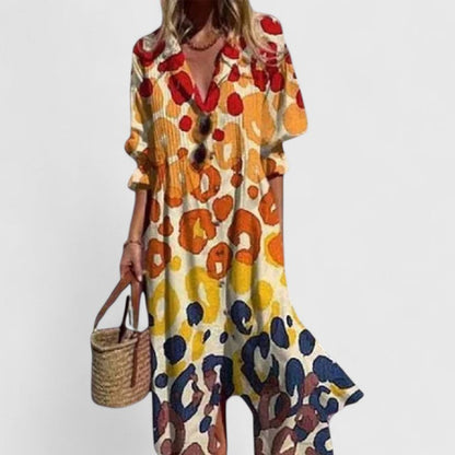Elegant relaxed boho dress for women | Paula -4