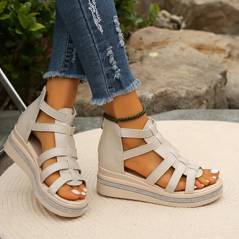 Comfortable orthopedic gladiator strap sandals for women | Capri -1