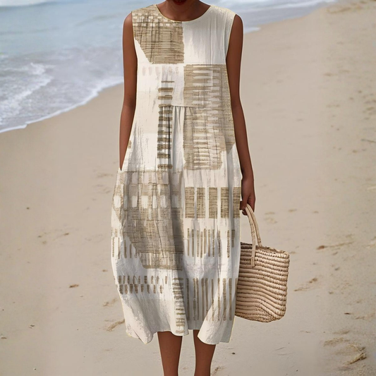 Poised Abstract summer dress for women | Helena