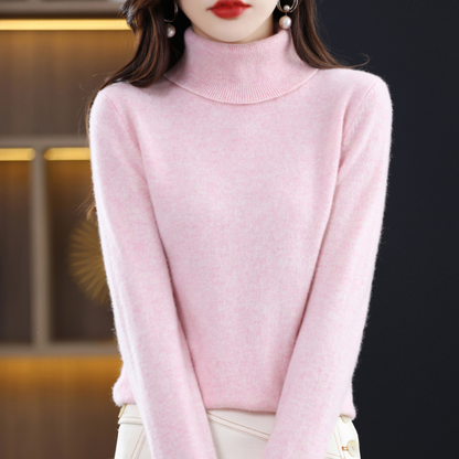 Soft cashmere turtleneck jumper for women | Elena -7