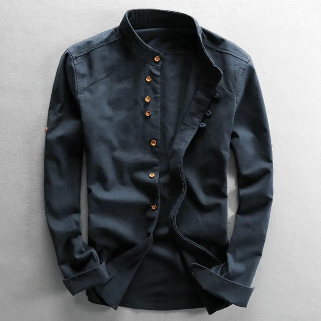Japanese-inspired casual short-sleeve shirt for men | Apollo -1