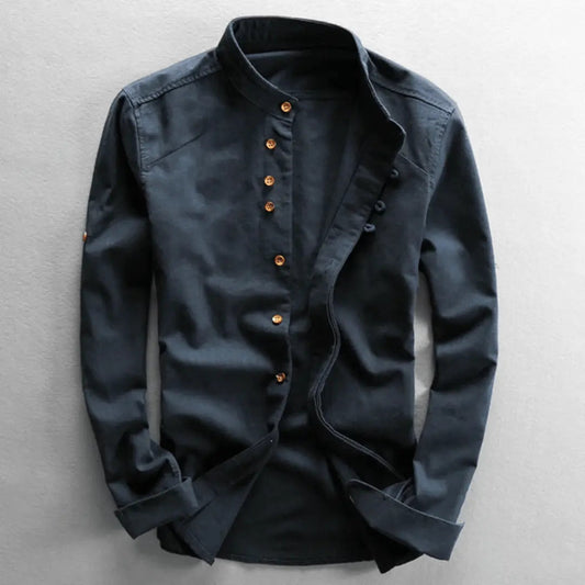 Japanese-inspired casual short-sleeve shirt for men | Apollo -1
